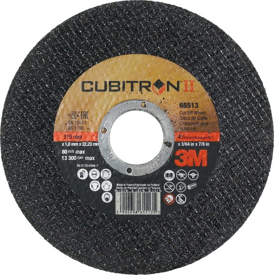 ea 125mm x 1.0 x 22mm 3M Cubitron II Cut-Off Wheel
