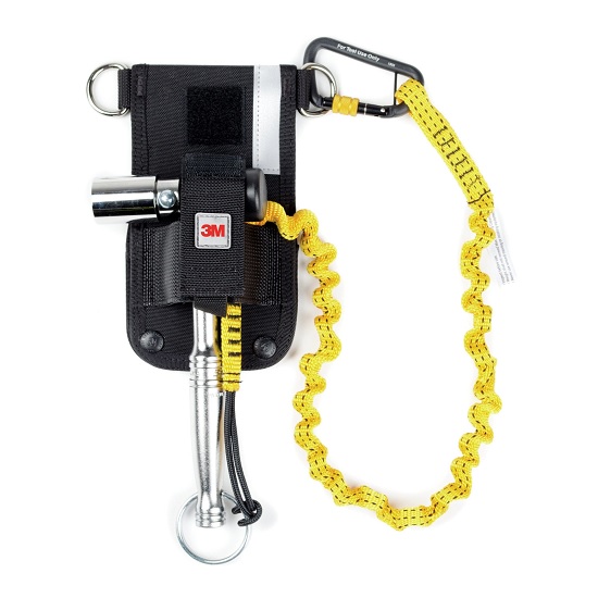 Scaffold Wrench Belt Holster with Retractor and Hook2Loop Bungee Tether