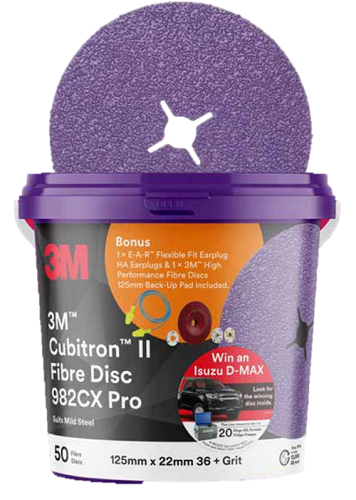 bucket50 x 125mm x 36+ 3M CUBITRON II Fibre Disc - 982CX