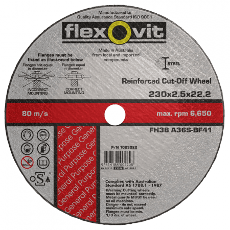 230mmx2.5 GP METAL C/OFF DISC-FLEXOVIT