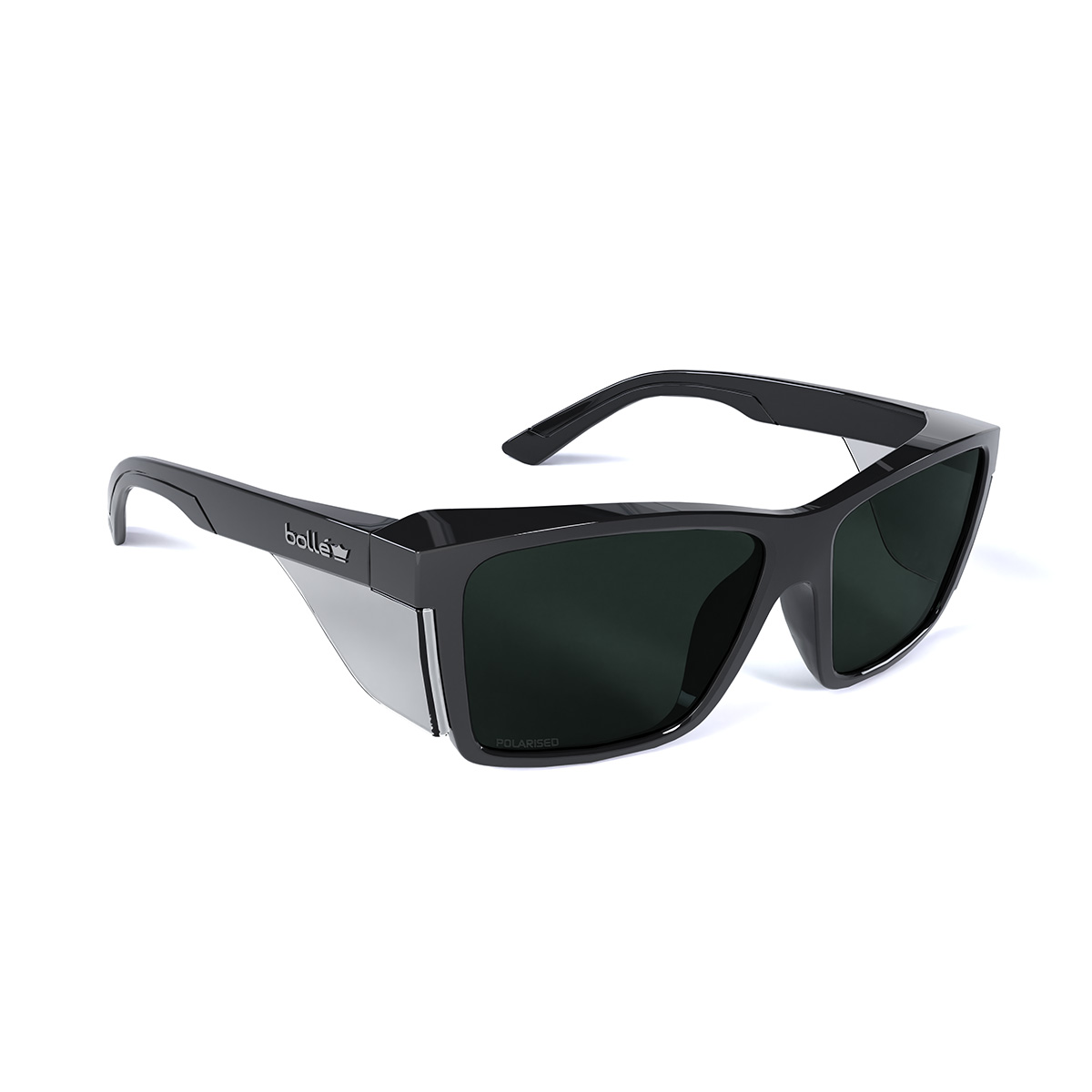 STKS 420 - Smoke Polarized PC Lens - AS - Black Gloss PC Temples/Frame
