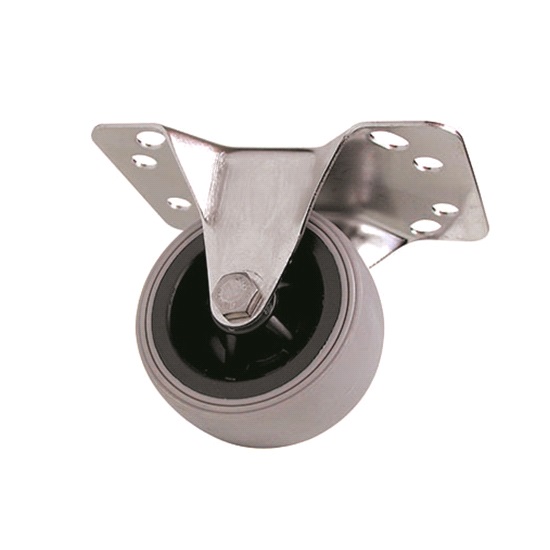 75mm MEDIUM DUTY S/S SWIVEL PLATE NYLON CASTOR