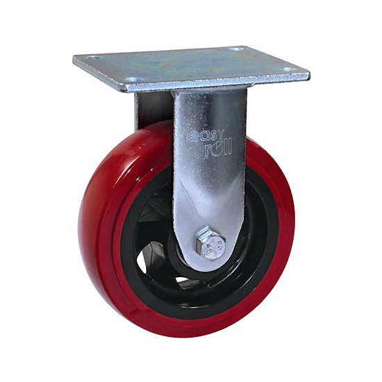 150mm HD FIXED CASTORwNYLON PU WHEEL