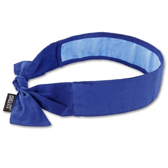 EVAPORATIVE BANDANA WITH COOLING TOWEL -SOLID BLUE