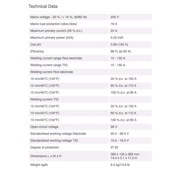 WELDING TRANSPOCKET 150/NP
