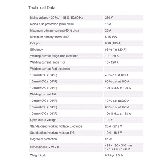 WELDING TRANSPOCKET 180/NP