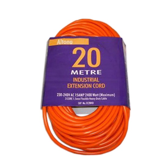 20mtr Orange Heavy Duty Extension Lead 10amp Lead - 10amp Plugs
