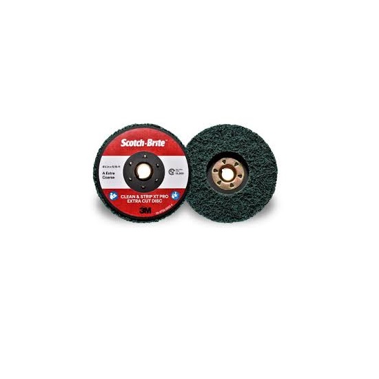 100x16mm Scotch-Brite Clean and Strip PRO Extra Cut Discs XT-DC Green Disc
