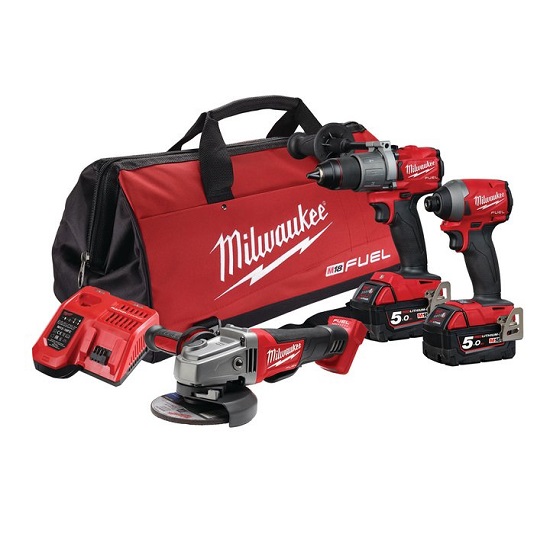 M18 GEN3 FUEL 3Pc Kit (FPD FID CAG125) - 5.0Ah Kit - Milwaukee