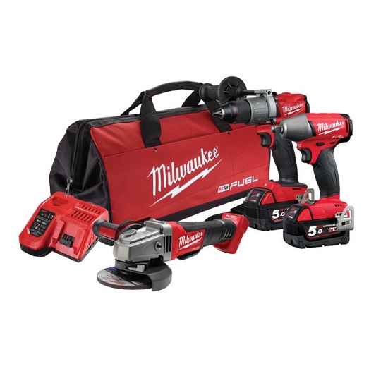 -NLA- M18 GEN3 FUEL 3Pc Kit (FPD FIWF12 CAG) - 5.0Ah Kit - Milwaukee