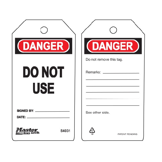 Danger Do Not Use Safety Tags (6pk)