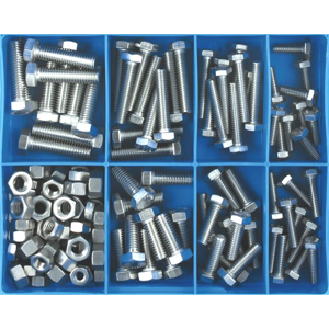 140pc UNC SET SCREW & NUT ASSORTMENT - 316/A4
