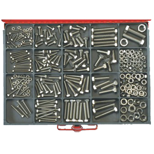 316pc METRIC SET SCREW & NUT ASSORTMENT - 304/A2