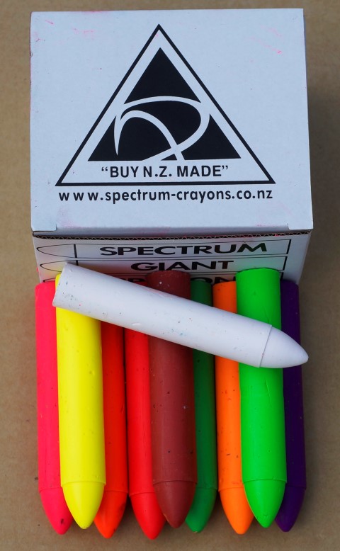 box20 GIANT FLUORO LIME SOFT CRAYONS