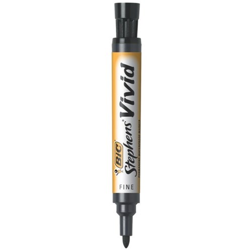 Bic Vivid Permanent Marker Fine Bullet Tip 1.0mm - Black