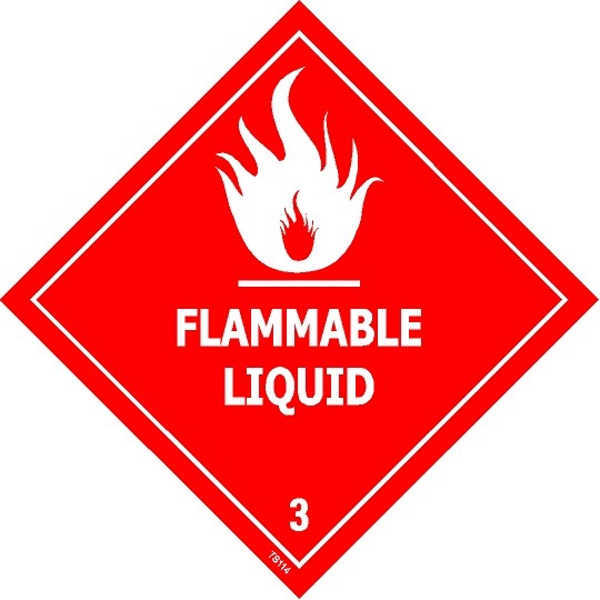 Sign “Flammable Liquid” 295X295mm PVC