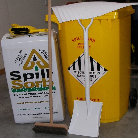 240 ltr MOBILE SPILL KITcomplete w Spill Bale 150L & 20 Eco Pads