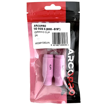 pkt2 Arcopro Tig Size #5 8mm 5/16 Ceramic Cup